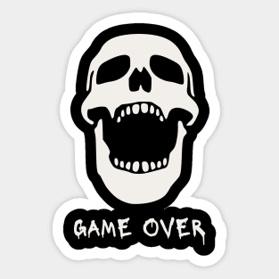 Game over, game over man, game over skull Sticker